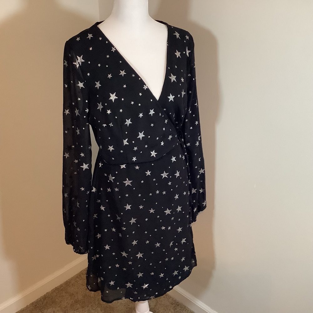 Nasty Gal star wrap dress, size 8